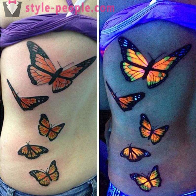 Tattoo na makikita lamang sa ilalim ng UV light