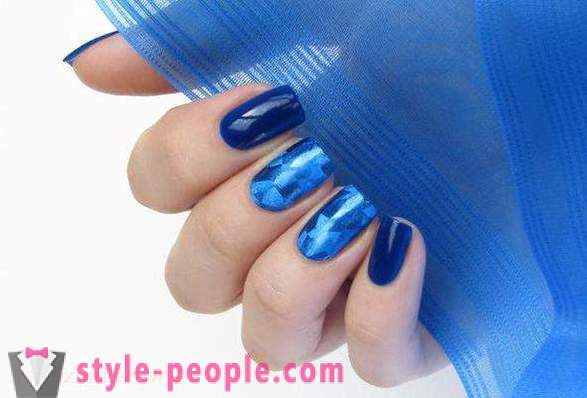 Blue manicure. manicure ideya sa asul