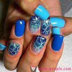 Blue manicure. manicure ideya sa asul
