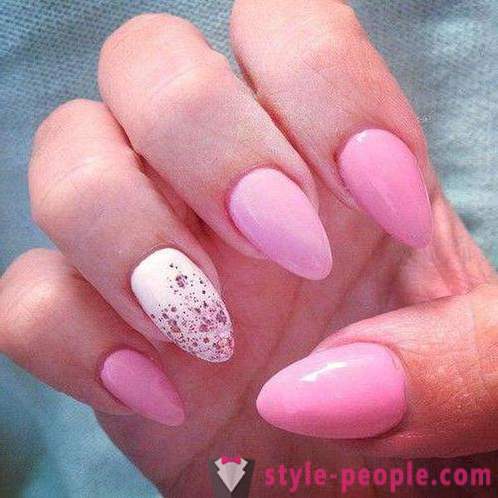 Mga kulay rosas na manicure na may puting: disenyo ng mga ideya