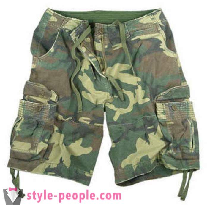 Camouflage shorts - naka-istilong damit para sa mga tunay na lalaki