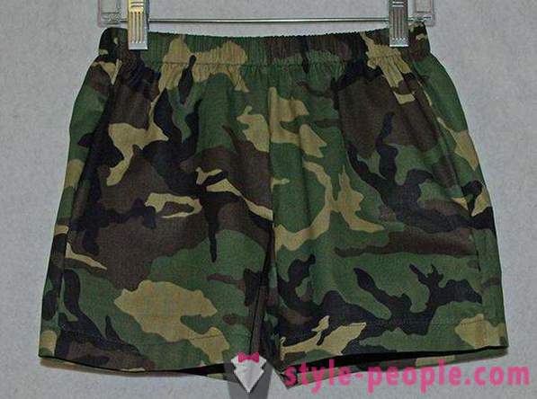Camouflage shorts - naka-istilong damit para sa mga tunay na lalaki