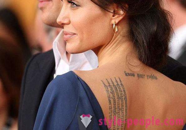 Star tattoo: Angelina Jolie